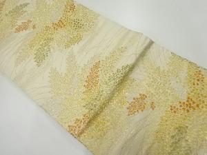 アンティーク　枝葉模様織出し袋帯（材料）